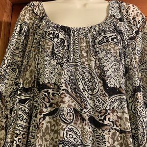Black & Brown Angel Sleeve Top by Style & Company